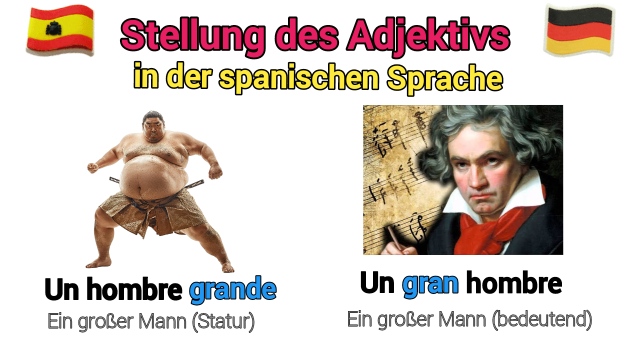 Stellung des Adjektivs in der spanischen Sprache
