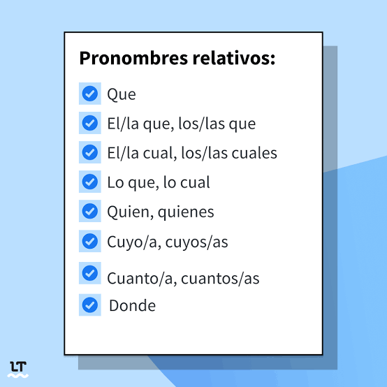 Das Relativpronomen – El pronombre relativo